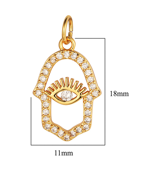 Fashion 18# Brass Diamond Eyes And Palm Accessories