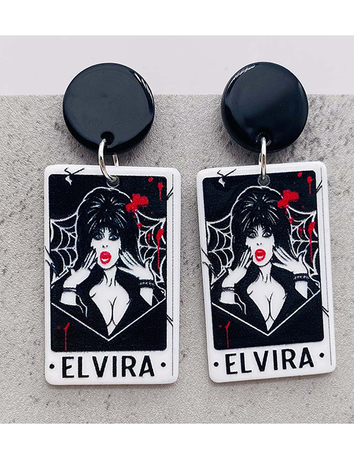 Fashion F Acrylic Figure Double-sided Printed Tarot Card Earrings