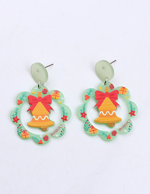 Fashion 4# Acrylic Christmas Bell Round Earrings