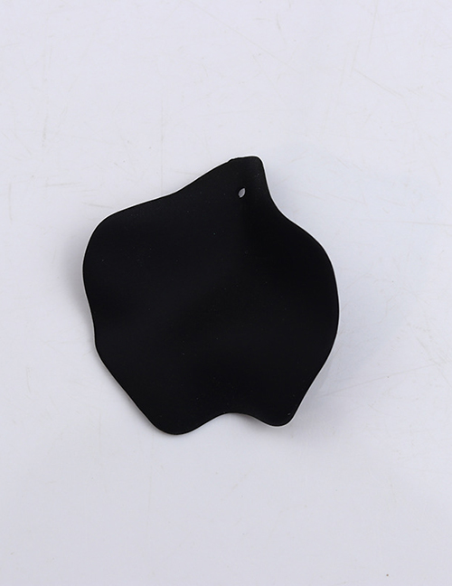 Fashion 10 Large Black Petals Acrylic Geometric Petal Stud Earrings