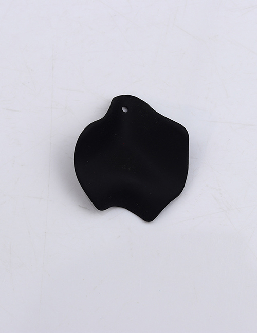 Fashion 10 Small Black Petals Acrylic Geometric Petal Stud Earrings