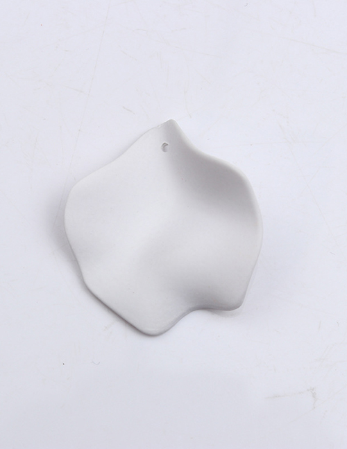 Fashion 10 Large White Petals Acrylic Geometric Petal Stud Earrings