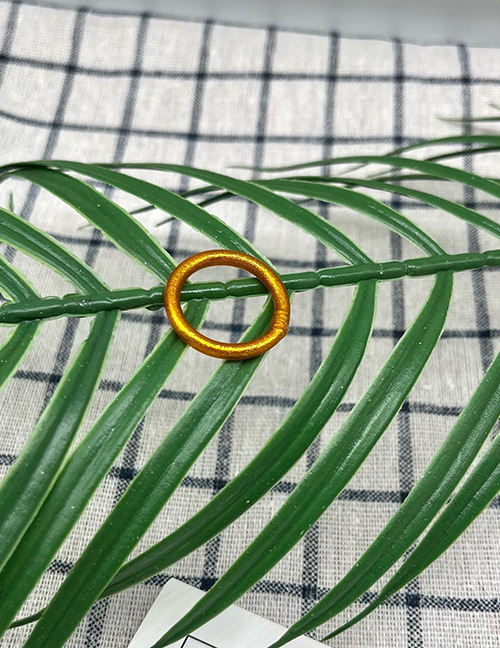 Fashion Granular Orange Silicone Geometric Round Ring