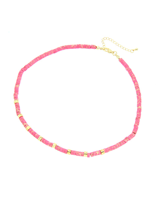 Fashion Fuchsia Colorful Beaded Necklace