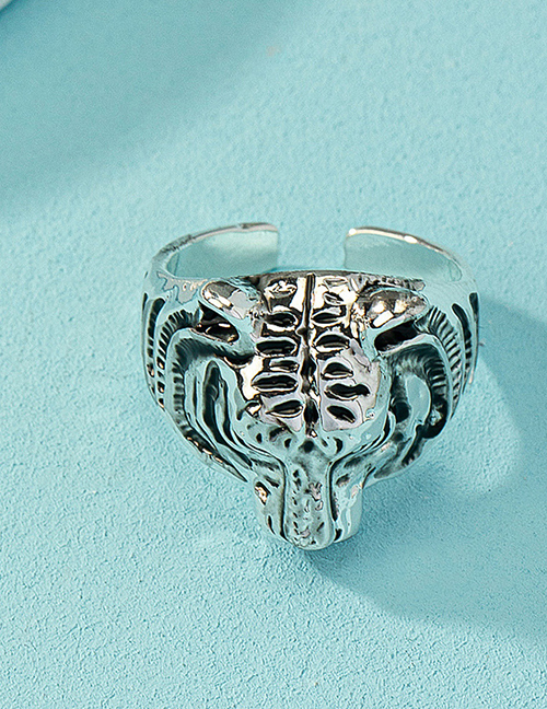 Fashion Silver Alloy Geometric Tiger Head Ring