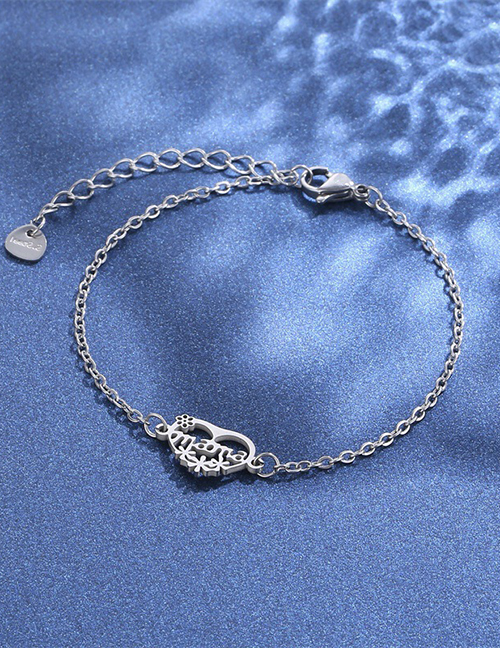 Fashion 20# Stainless Steel Heart Bracelet
