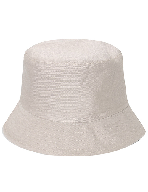 Fashion Beige Solid Color Light Board Bucket Hat