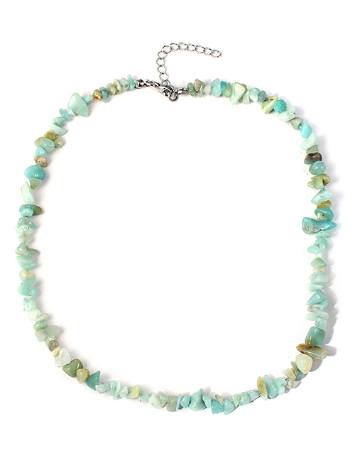 Fashion Green Snow Gravel Necklace Gravel Beaded Necklace