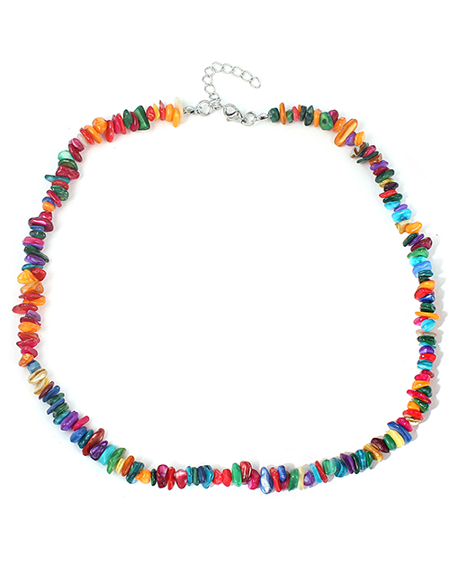Fashion Colorful Irregular Shell Necklace Gravel Beaded Necklace