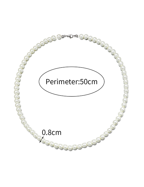 Fashion 8mm Pearl - 50cm Long Pearl Beaded Necklace