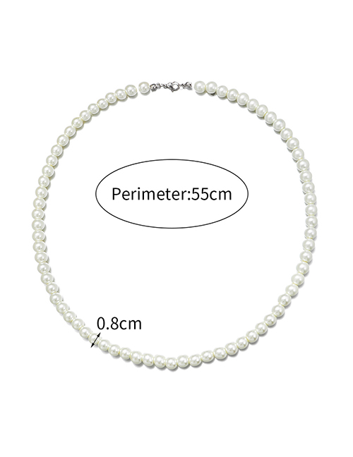 Fashion 8mm Pearl - 55cm Long Pearl Beaded Necklace