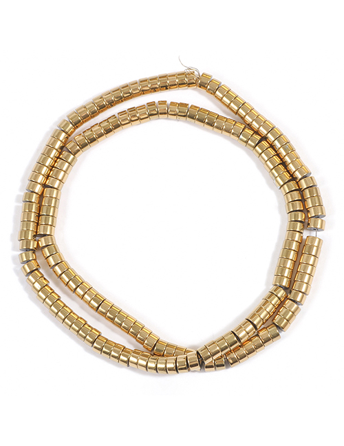 Fashion 4x2mm Yuan Chip Real Gold Geometric Beaded Bracelet Necklace Accessory