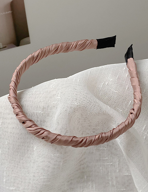 Fashion Pink Fabric Wrap Thin Edge Headband