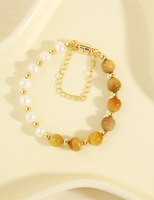 Fashion Jin Hujing Tiger Crystal Pearl Beaded Bracelet