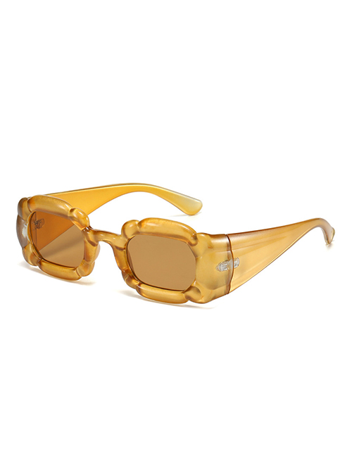 Fashion Yellow Pc Square Sunglasses
