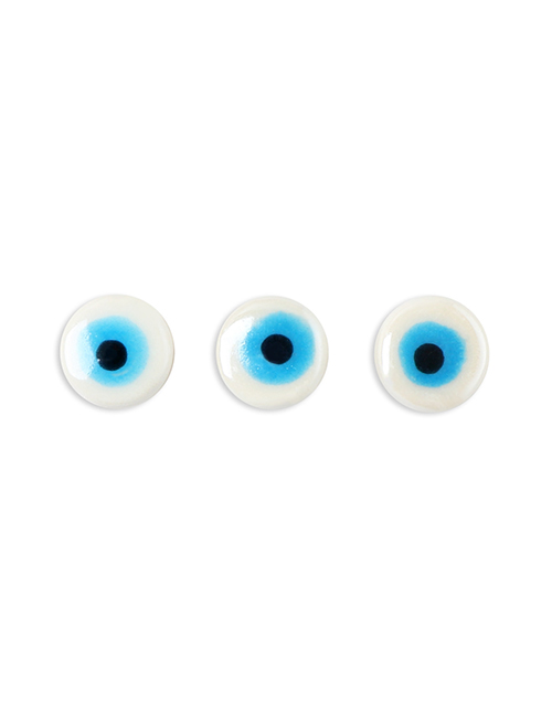 Fashion White Ceramic Colored Eye Beads