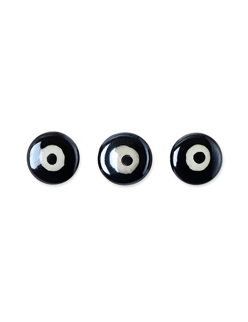 Fashion Black Ceramic Colored Eye Beads