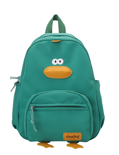 Fashion Green Canvas Duck Large Capacity Children's Backpack