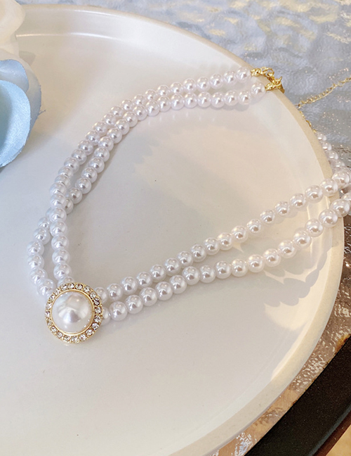 Fashion A Pearl Necklace Pearl Beaded Double Layer Necklace