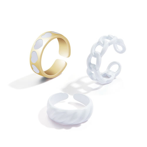 Fashion 14# Alloy Geometric Ring Set