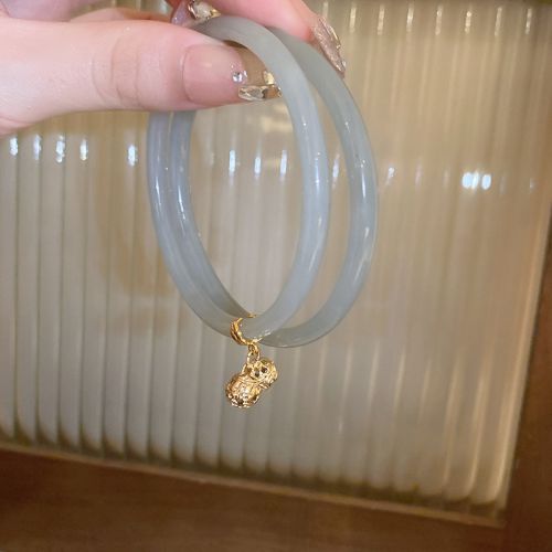 Fashion 11#bracelet-gray (two-piece Real Gold Plating) Resin Geometric Bracelet