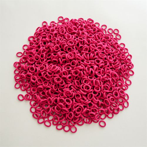 Fashion Dark Rose Red 1000 (a Pack) Nylon Colored Elastic Hair Ties 1000pcs