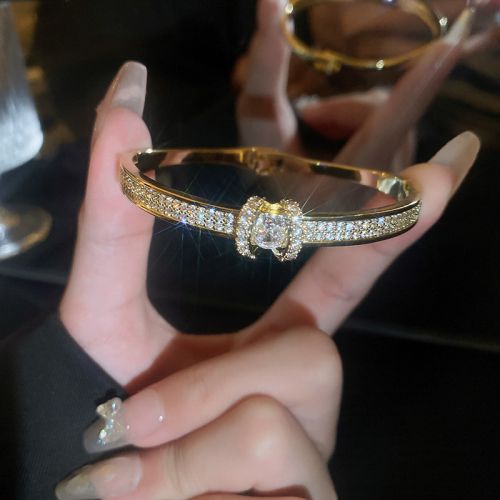 Fashion 1# Bracelet - Gold Alloy Diamond Geometric Bracelet