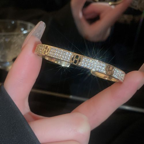 Fashion 8#bracelet-gold Letters Alloy Diamond Letter Open Bracelet