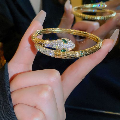 Fashion 15#bracelet-gold-scale Alloy Diamond Snake Bracelet