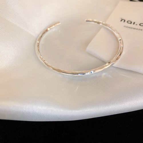 Fashion 37#open Bracelet-silver Real Gold Plating Alloy Diamond Geometric Cuff Bracelet