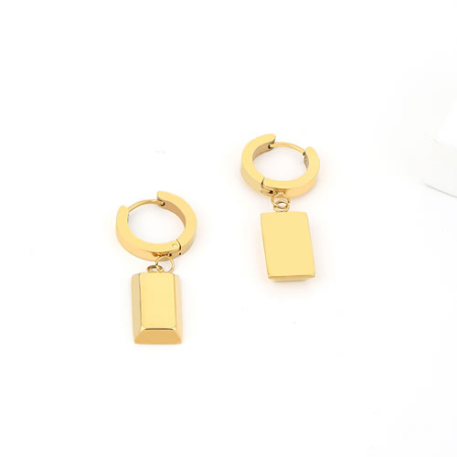 Fashion Earrings Titanium Steel Geometric Gold Nugget Hoop Earrings