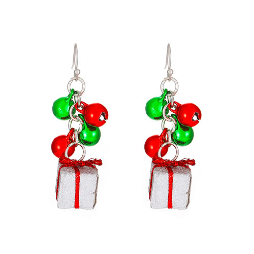 Fashion 1# Alloy Christmas Bell Gift Box Earrings
