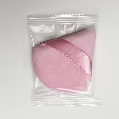 Fashion Pink Candy Bag Crystal Velvet Triangle Sponge Air Cushion
