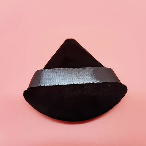 Fashion Black Crystal Velvet Triangle Sponge Air Cushion