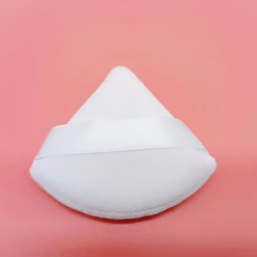 Fashion White Crystal Velvet Triangle Sponge Air Cushion