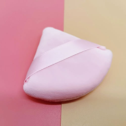 Fashion Pink Crystal Velvet Triangle Sponge Air Cushion