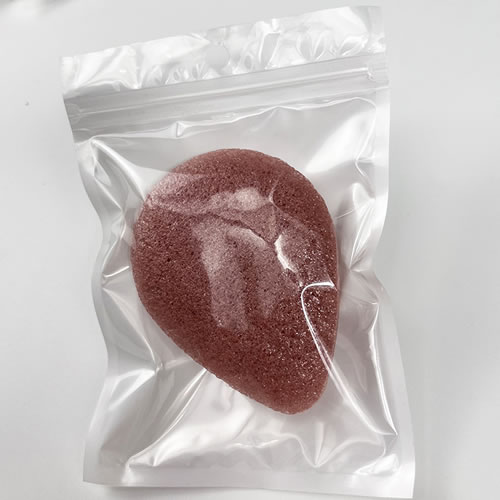 Fashion Red Clay Water Drop Hemispherical Degradable Freeze-dried Cleansing Puff