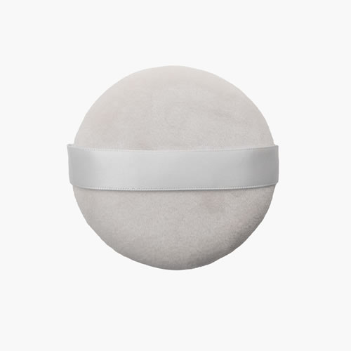 Fashion White Nude Crystal Velvet Round Sponge Air Cushion