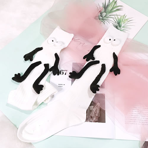 Fashion White Side Calf Socks Cotton Plush Doll Socks