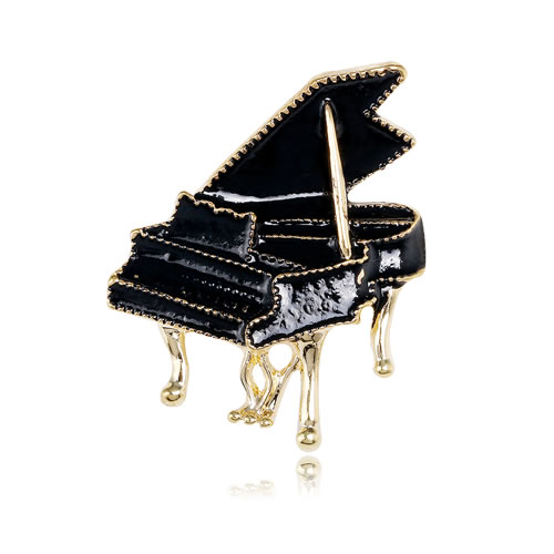 Fashion Piano Alloy Dripping Oil Piano Brooch