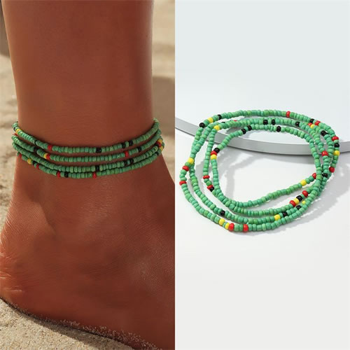 Fashion 6# Rice Bead Beaded Anklet