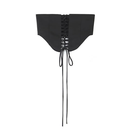 Fashion Black Polyester Tie Keel Girdle