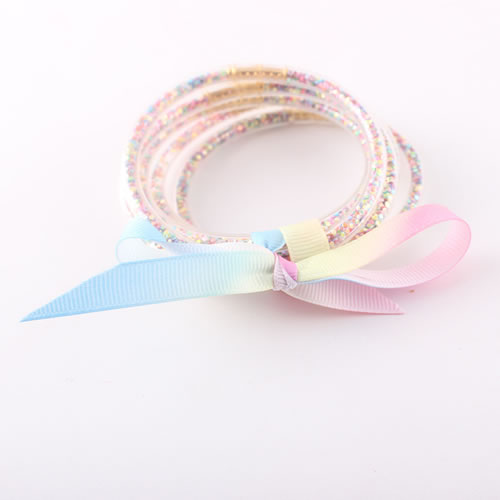 Fashion Color Silicone Sequin Bow Bracelet