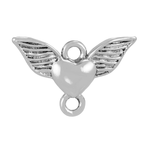 Fashion Silver 11 Copper Angel Heart Accessories