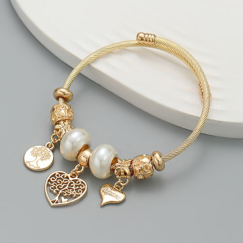 Fashion Gold Alloy Diamond Love Tree Of Life Multi-element Bracelet