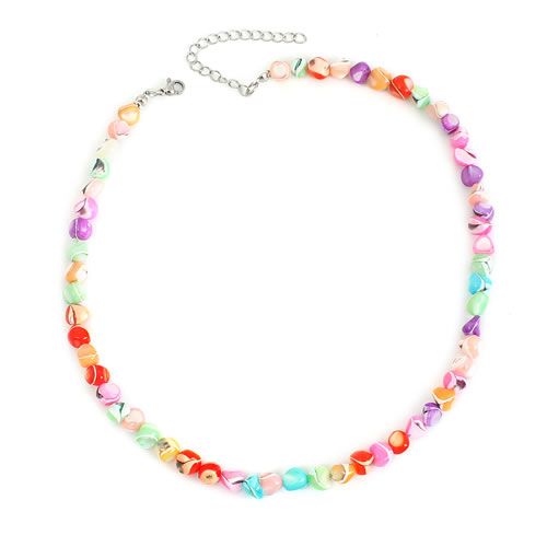 Fashion Multicolored Shell Beaded Necklace Multicolored Shell Beaded Necklace