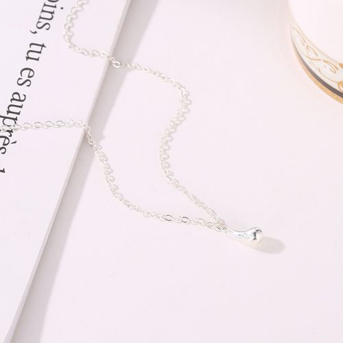 Fashion Necklace Silver Single Style K6105 Alloy Water Drop Necklace