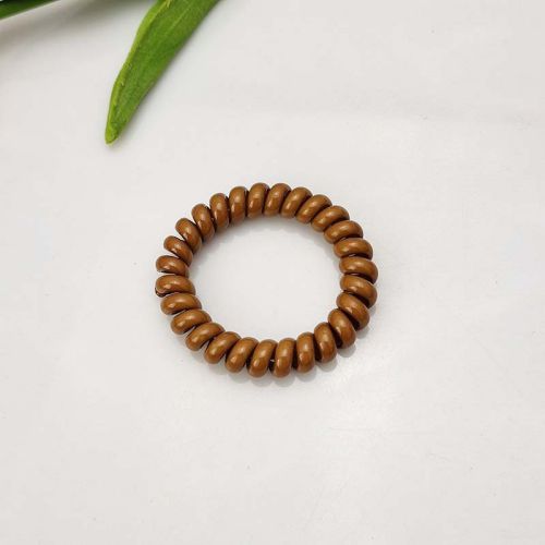 Fashion Large Bright Surface No. 20-brown Plastic Telephone Cord Hair Ties