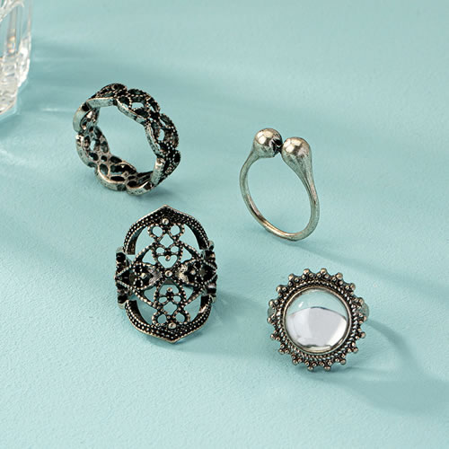 Fashion 13# Alloy Geometric Ring Set