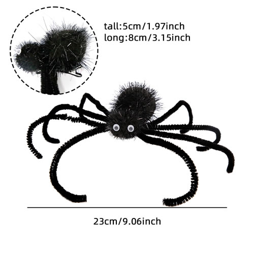 Fashion Black Spider Hair Clip Halloween Spider Hair Clip
